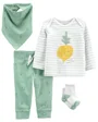 Carter's Set 4 piese Pantaloni, bluza, bavetica si sosete Legume foto