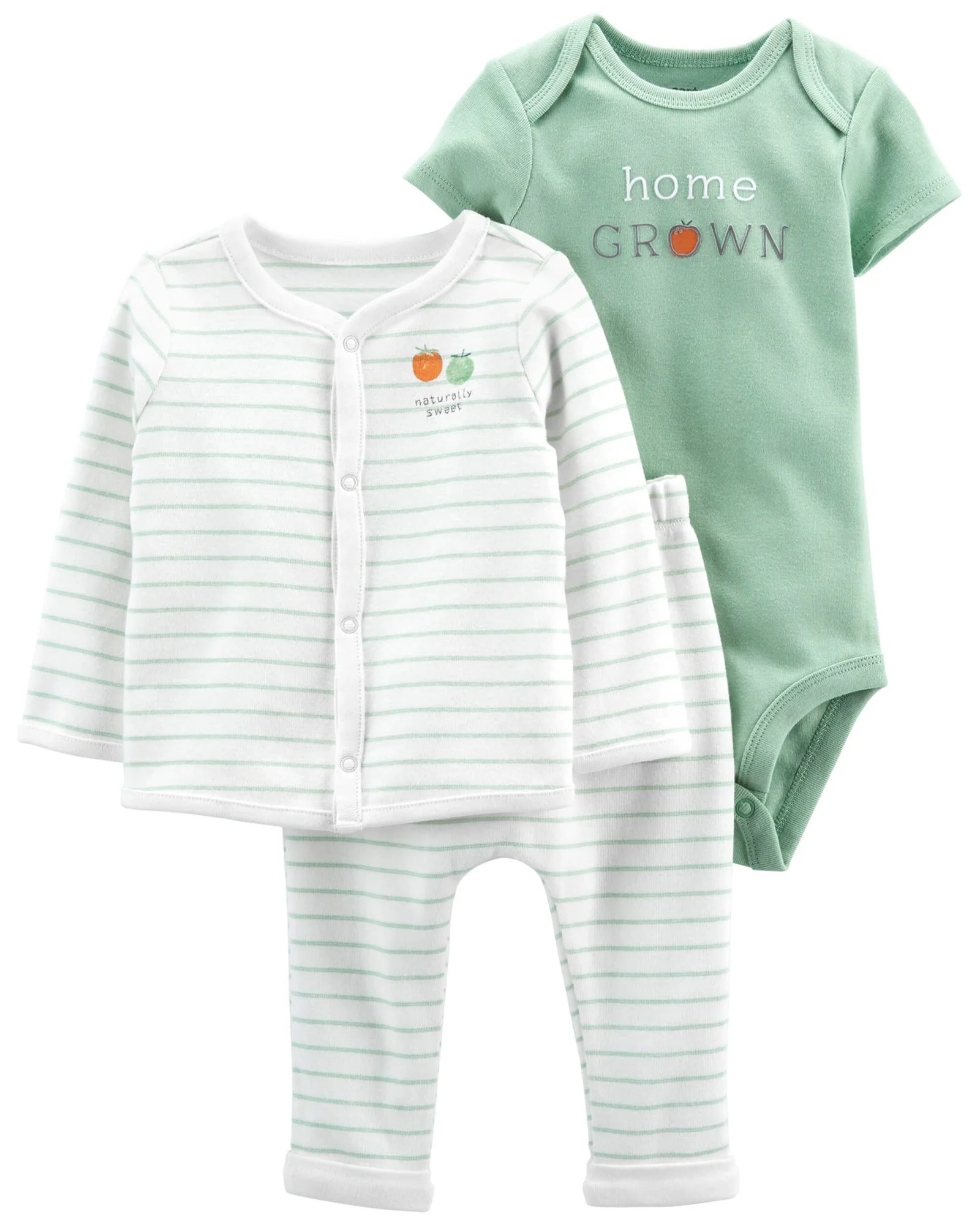 Carter's Set 3 piese Cardigan, pantaloni si body dungi foto