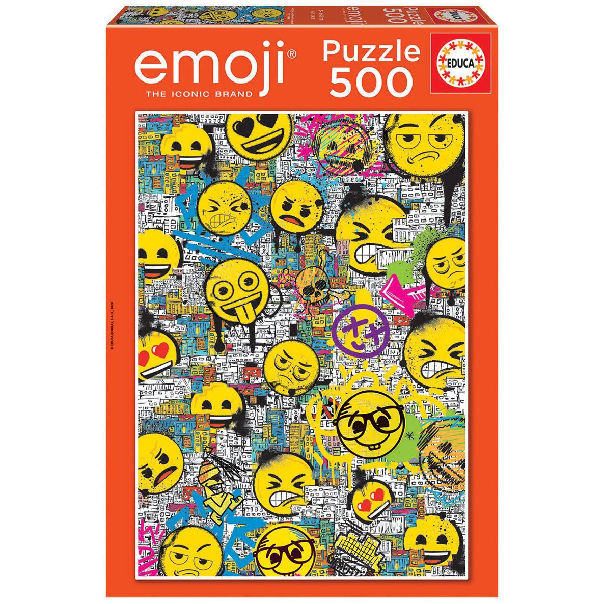 image for Puzzle Educa Emoji Graffiti, 500 piese foto