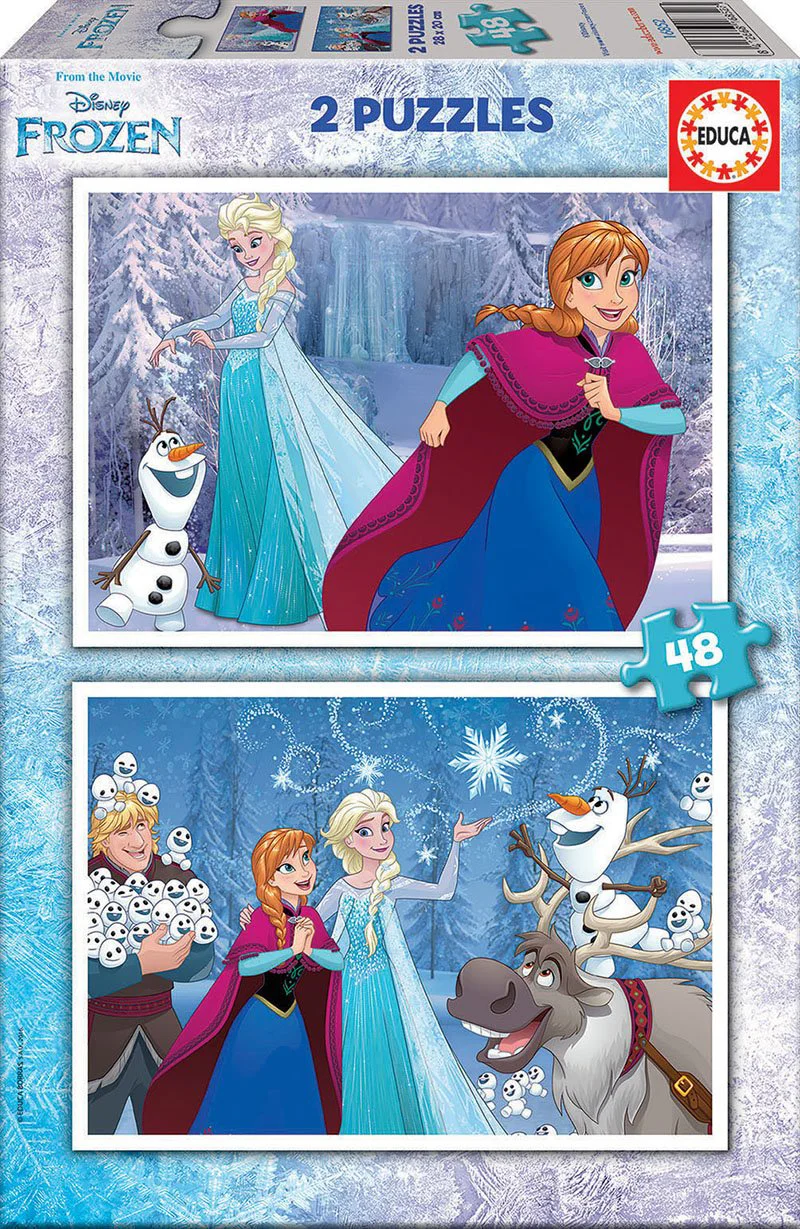 Puzzle Educa Frozen, 2x48 piese foto