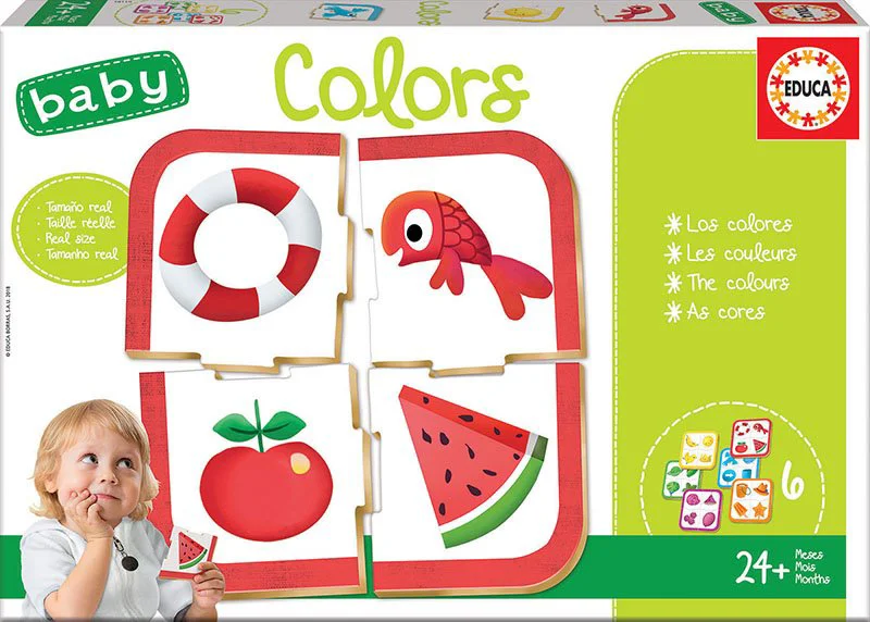 Set cu jocuri puzzle Educa Baby Colors, 6 in 1 foto