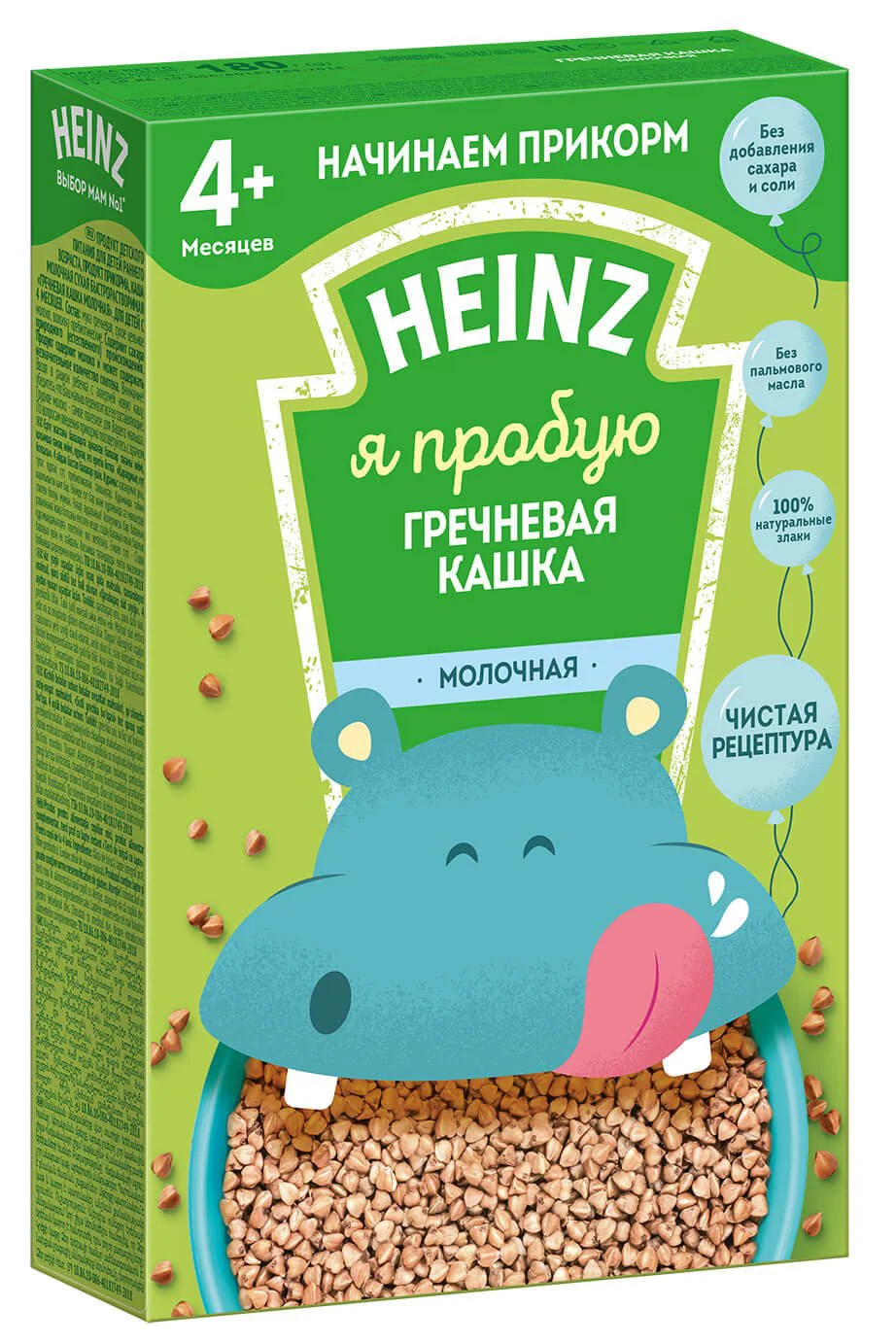 Молочная гречневая каша Heinz (4+ мес.), 180 г