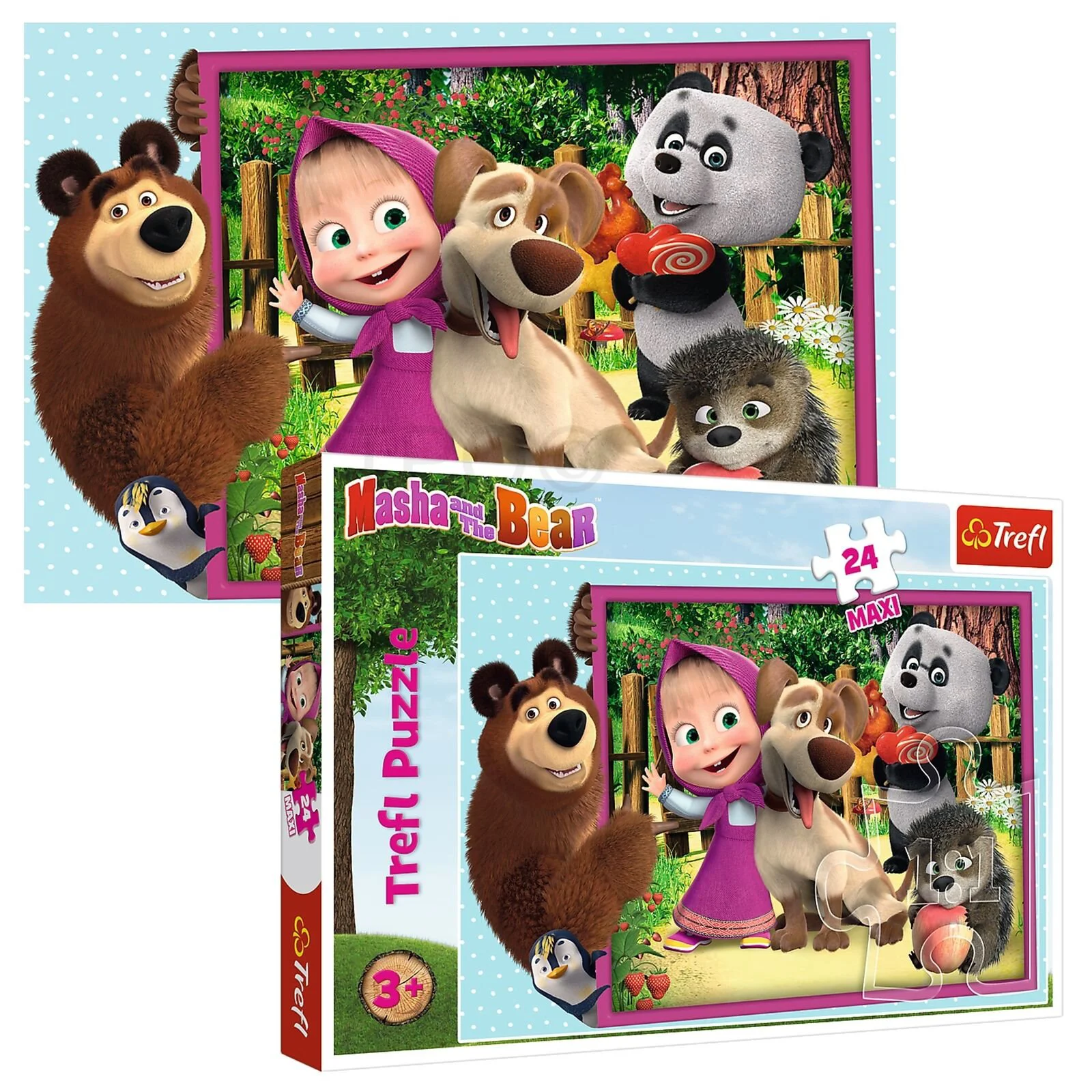 Puzzle Trefl Masha and Bear / Animaccord Masha and the Bear, 24 MAXI piese foto