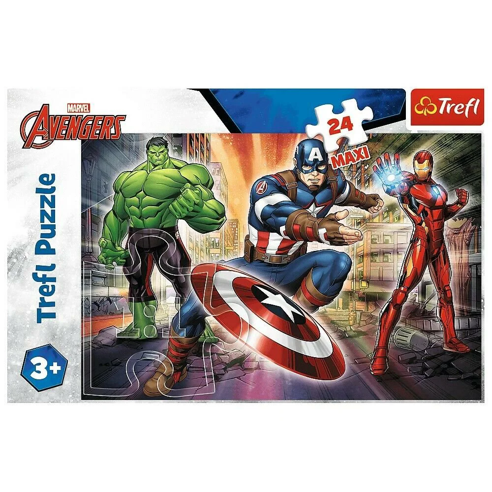 Puzzle Trefl 24 Maxi In the world of Avengers / Disney Marvel The Avengers, 24 piese