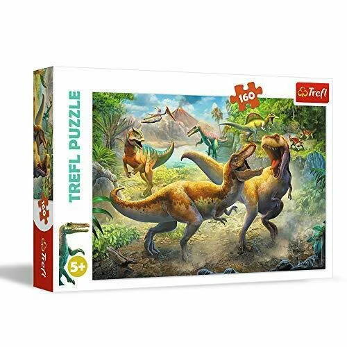 image for Puzzle Trefl Fighting Tyrannosaurs, 160 piese foto