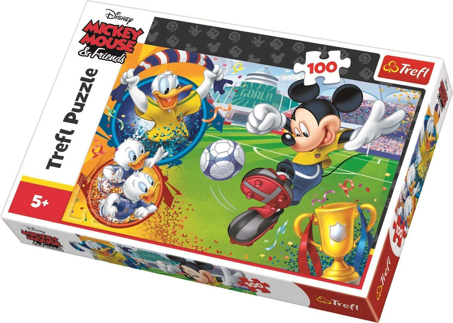 Puzzle Trefl Mickey Mouse on the field / Disney Standard Characters, 100 piese foto