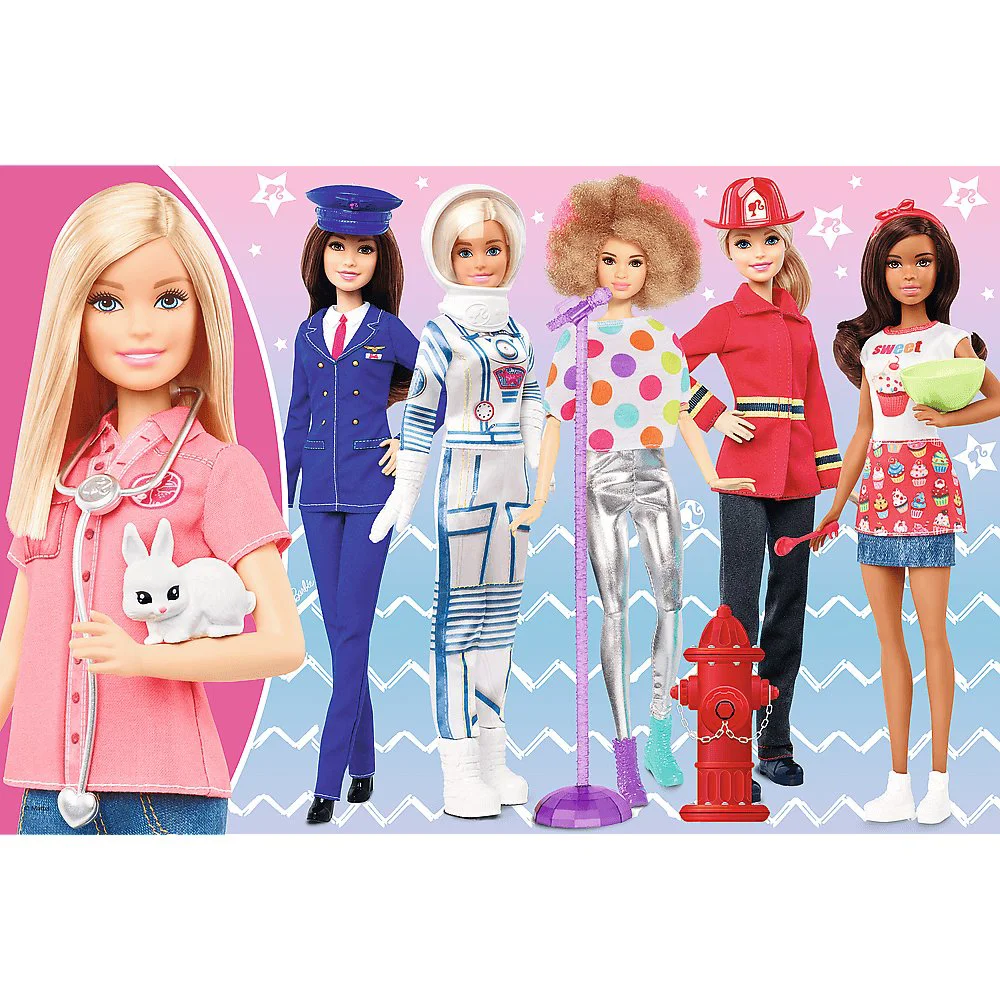 Puzzle Trefl You can be what you want / Mattel Barbie, 100 piese foto