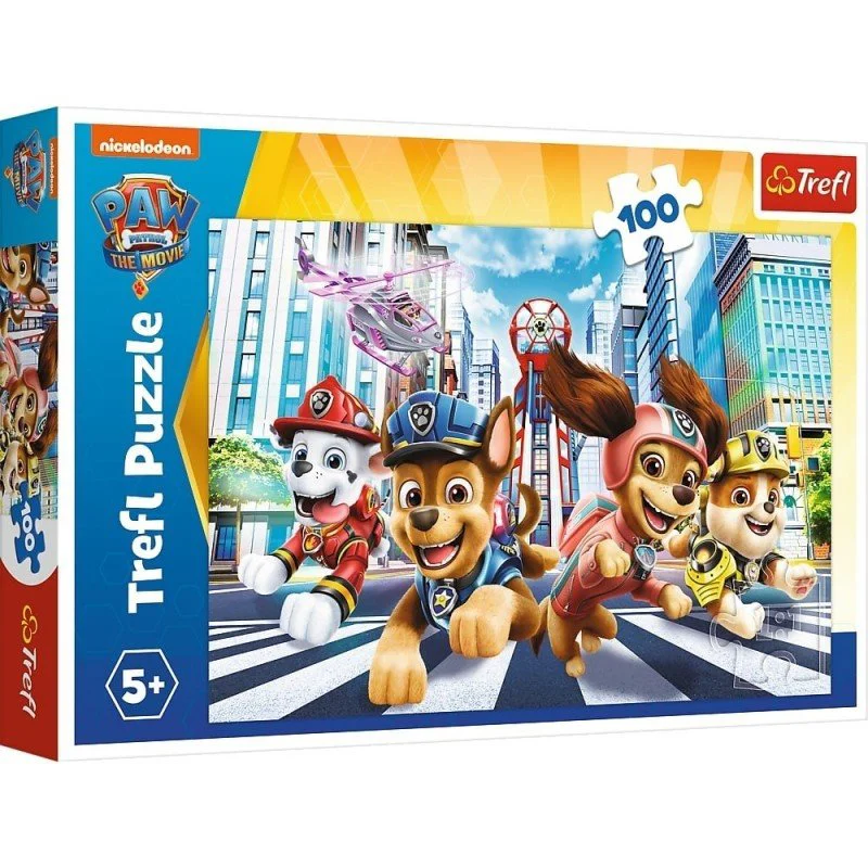Puzzle Trefl Paw team / Viacom Paw Patrol: The Movie, 100 piese foto