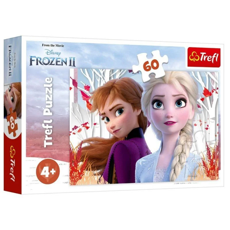 image for Puzzle Trefl The enchanted world of Anna and Elsa / Disney frozen 2, 60 piese foto