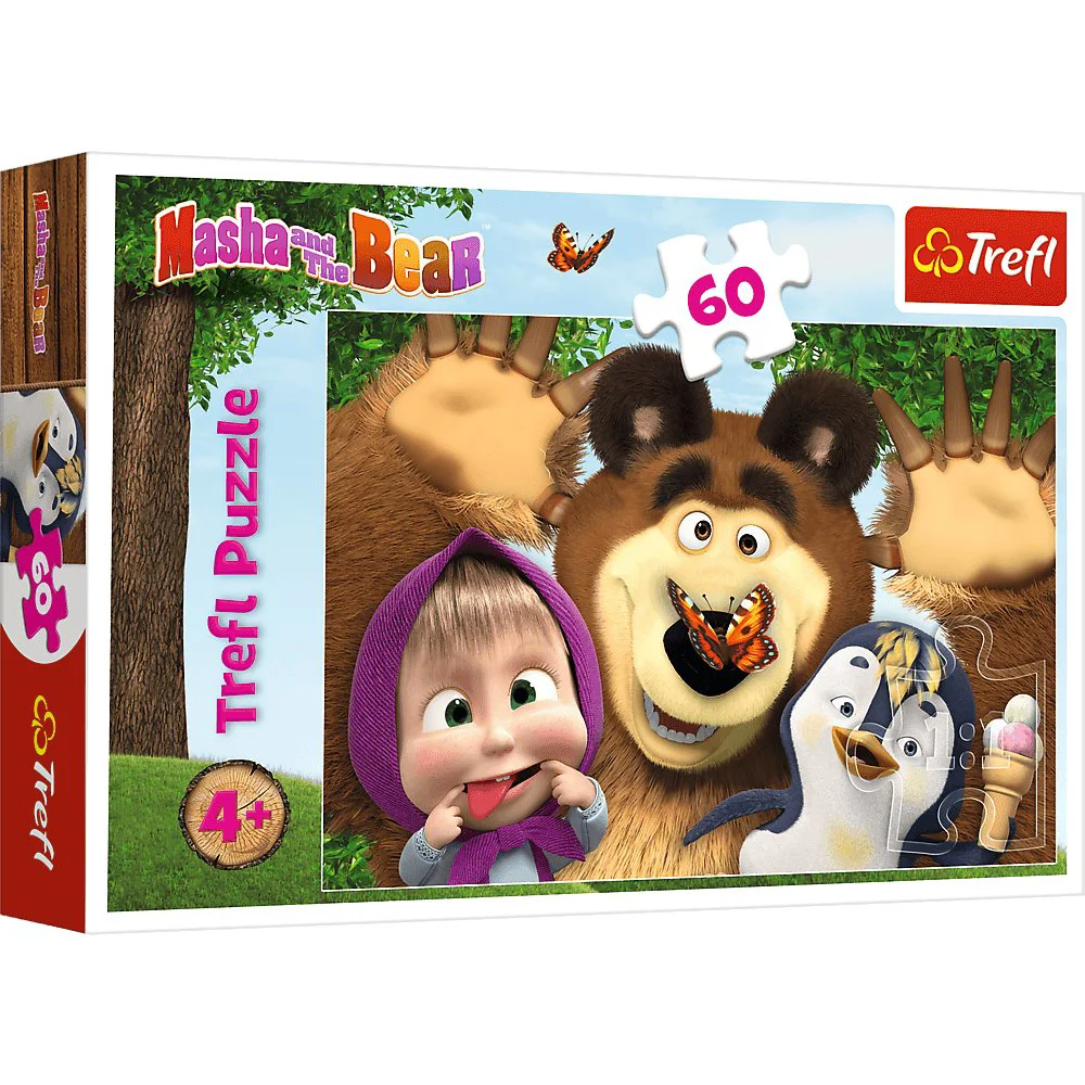 Puzzle Trefl Masha's happy day / Animaccord masha and the bear, 60 piese foto