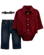 Carter's Set 3 piese Pantaloni, papion si body tip camasa foto