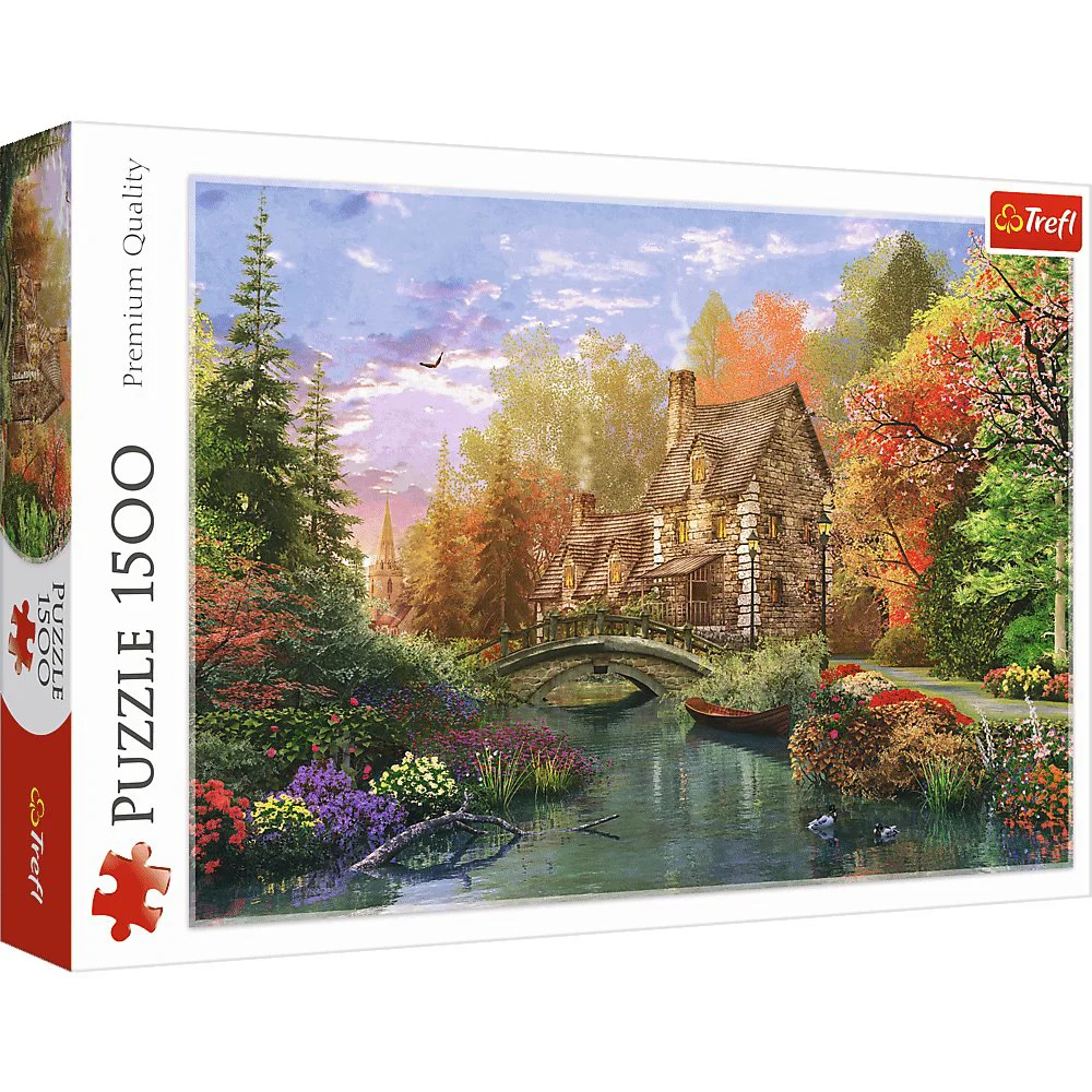 Puzzle Trefl Cottage by the lake, 1500 piese foto