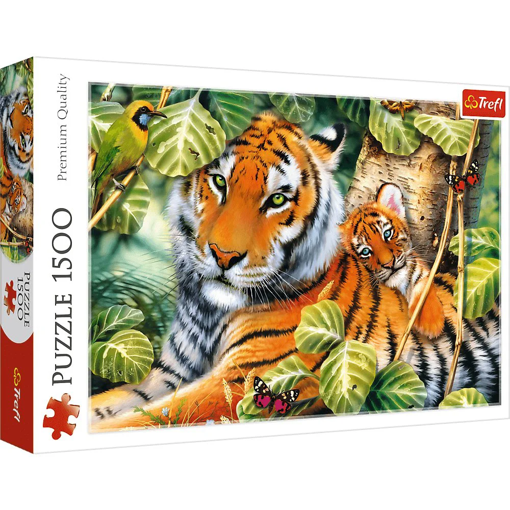 Puzzle Trefl Two tigers, 1500 piese foto