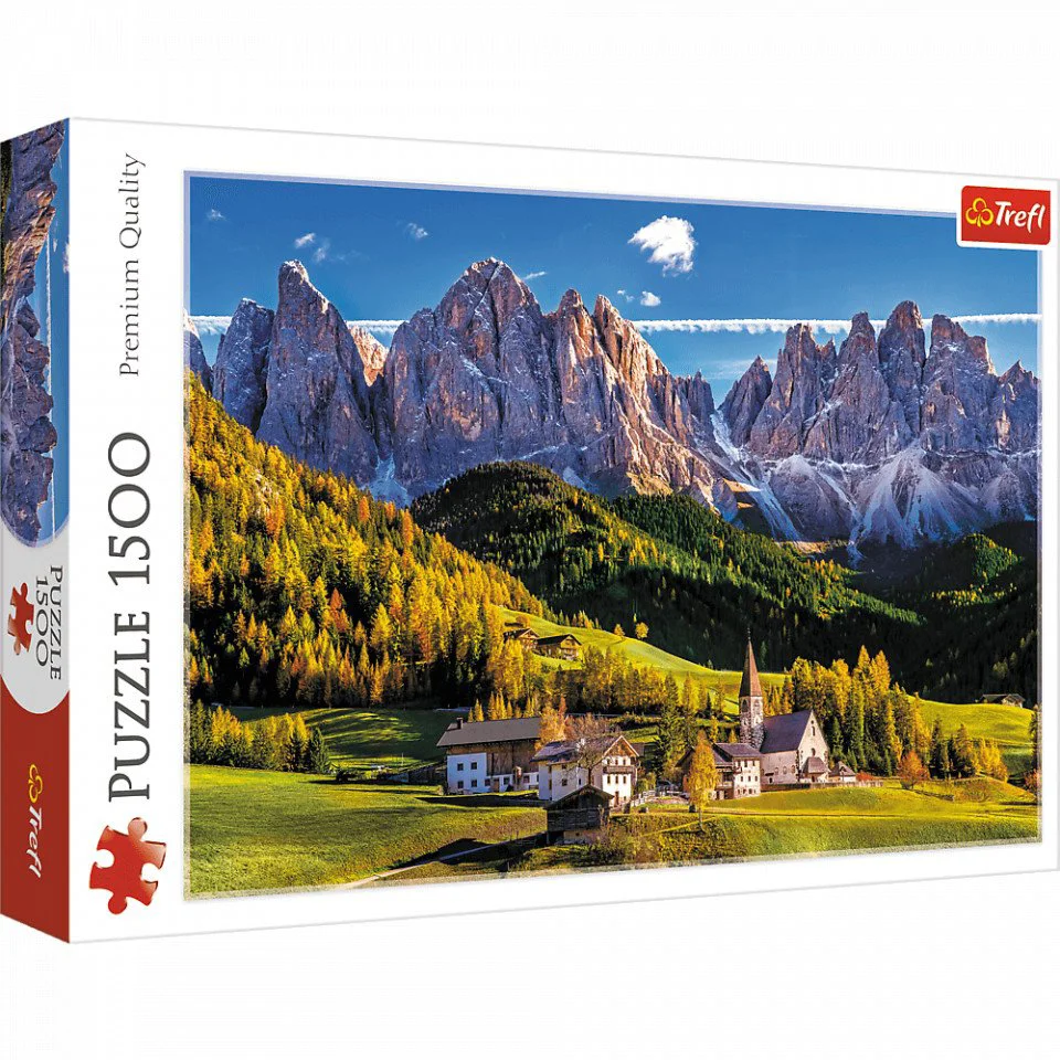 Puzzle Trefl Val di Funes valley / Dolomites / Italy, 1500 piese foto