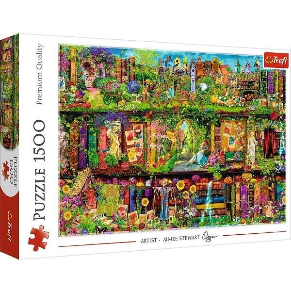 Puzzle Trefl Fairy bookcase, 1500 piese foto