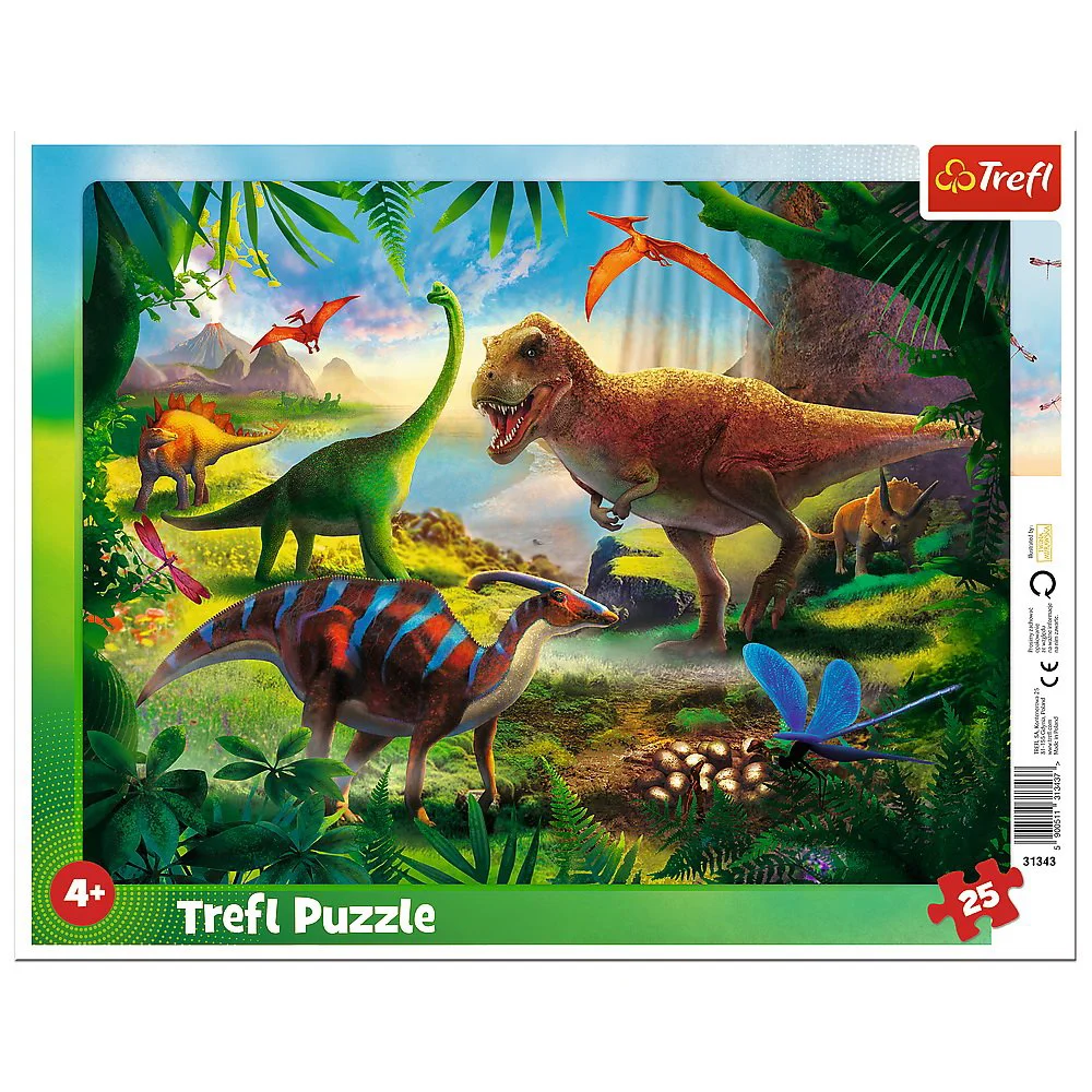 Puzzle Trefl 25 Frame / Dinosaurs, 25 piese foto