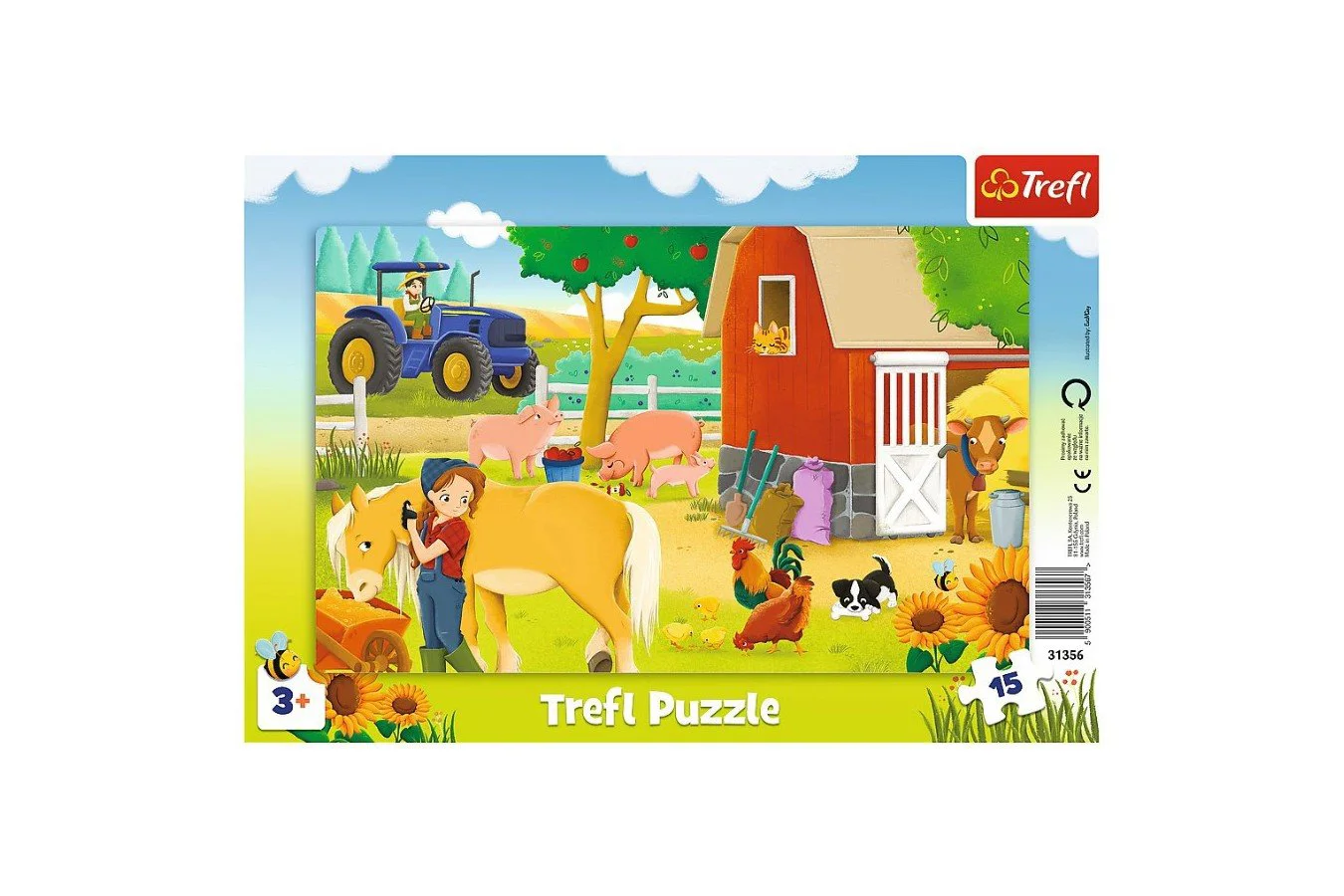 Puzzle Trefl 15 Frame / On a farm, 15 piese foto