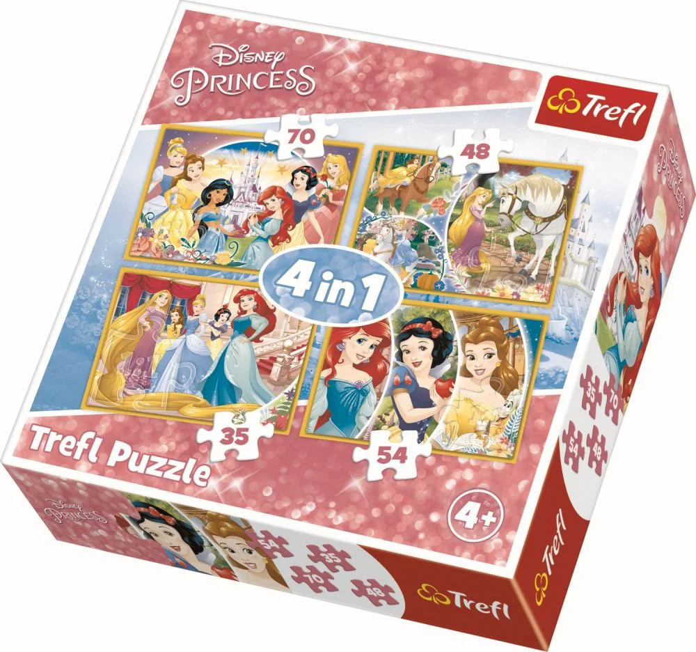 Puzzle Trefl 4in1 / Happy day of princesses, 207 piese foto