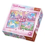 Puzzle Trefl 4in1 / The magical world of unicorns, 35,48,54,70 piese foto