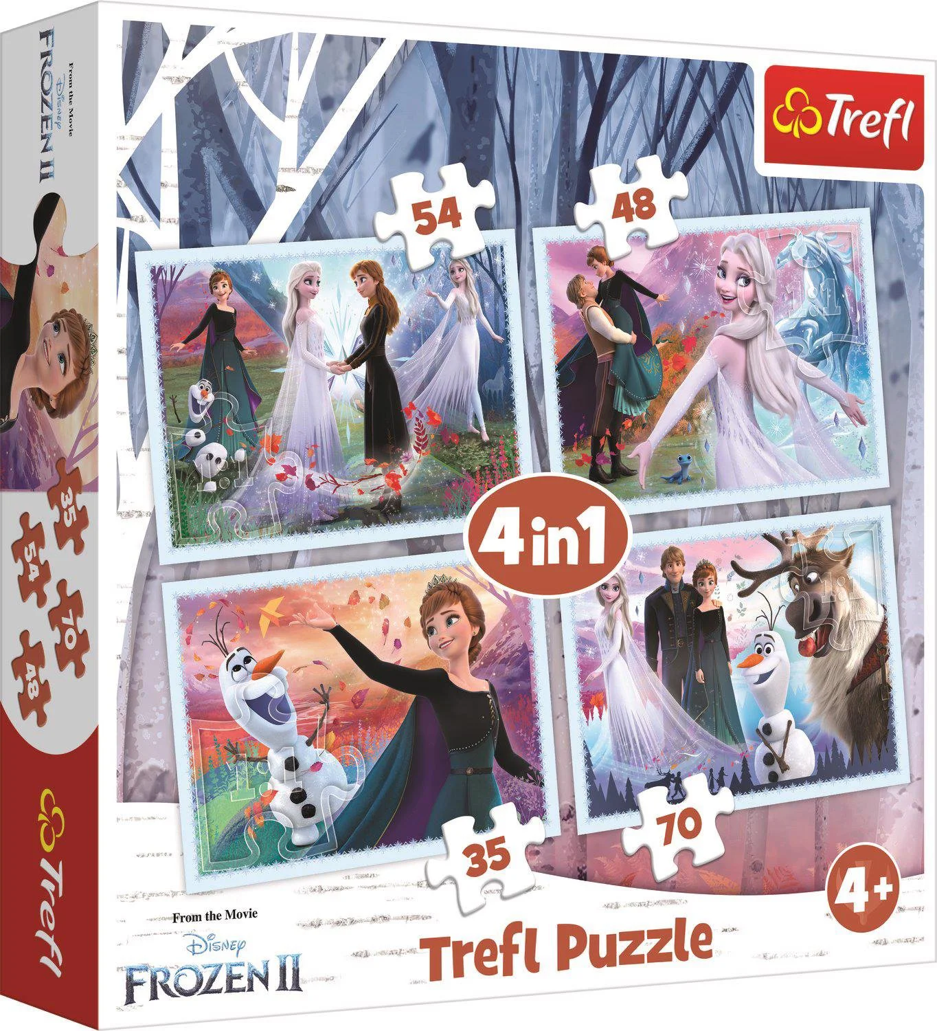 Puzzle Trefl 4in1 / In the magic forest / Disney Frozen 2, 35/48/54/70 piese foto