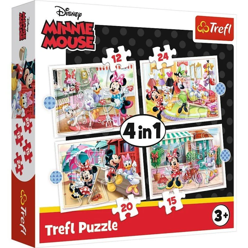 Puzzle Trefl 4in1 / Minnie with friends / Disney minnie, 12/15/20/24 piese foto
