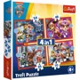 Puzzle Trefl 4in1 / Paw patrol in the city / Paw patrol, 54/48/35/70 piese foto