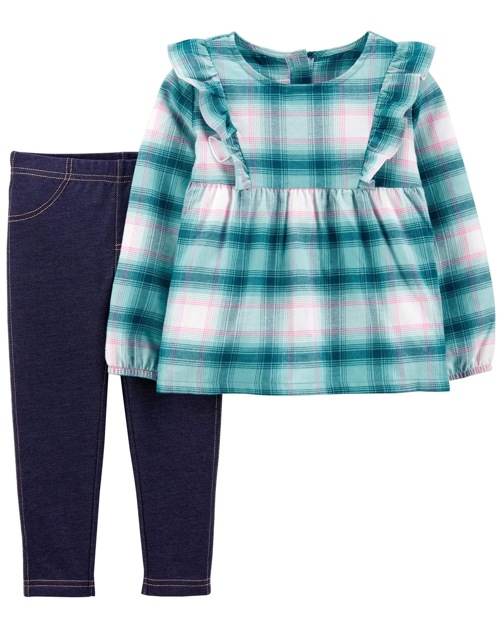 Carter's Set 2 piese Pantaloni si Bluza cadrilata foto