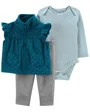 Carter's Set 3 piese Vesta, body si pantaloni Buline