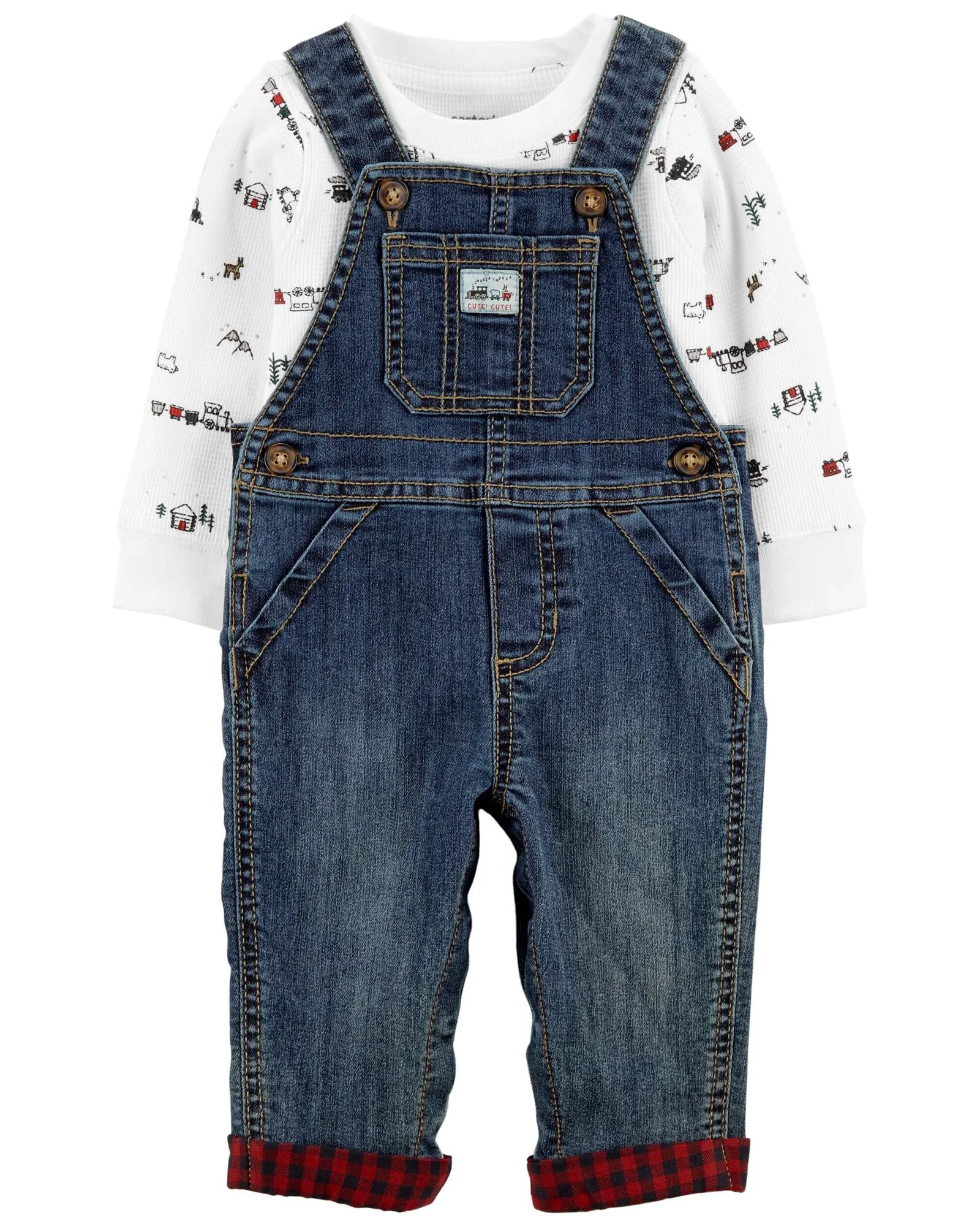 Carter's Set 2 piese Bluza si salopeta Iarna foto