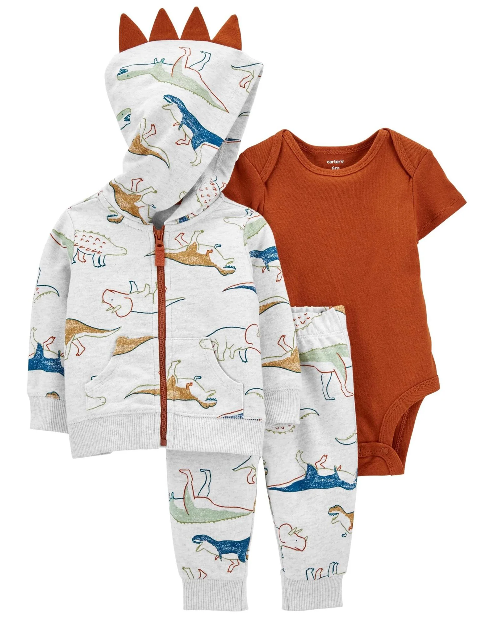 Carter's Set 3 piese Hanorac, body si pantaloni Dinozauri foto