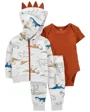 Carter's Set 3 piese Hanorac, body si pantaloni Dinozauri foto