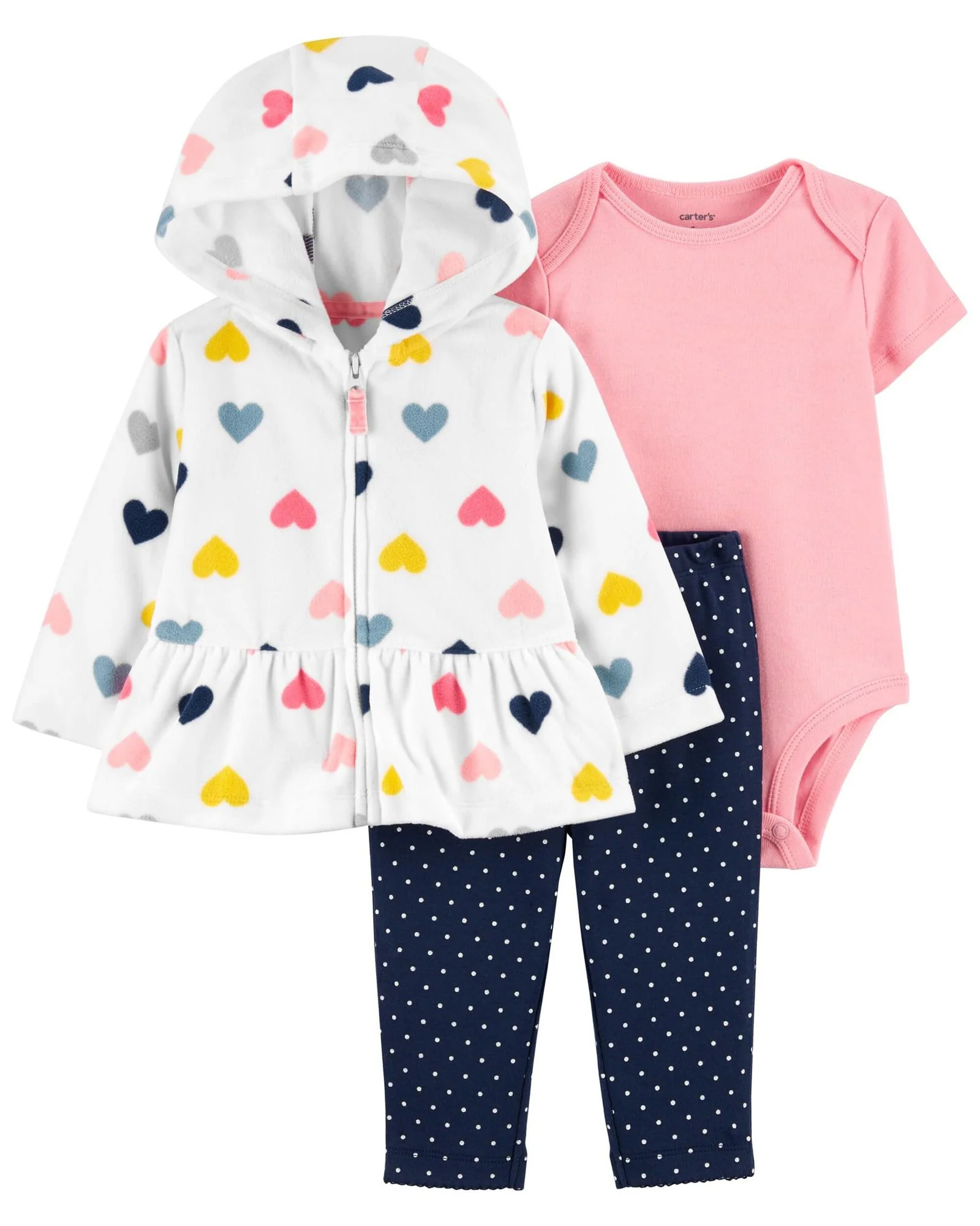 Carter's Set 3 piese Hanorac, body si pantaloni Inimioare foto