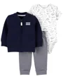 Carter's Комплект 3 в 1 - кофта с капюшоном, боди и штаны foto