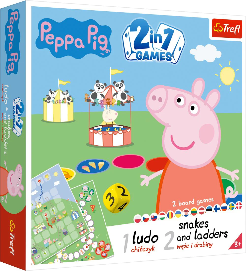 Joc de masa Trefl 2 in1 Ludo / Snakes and ladders Peppa Pig foto