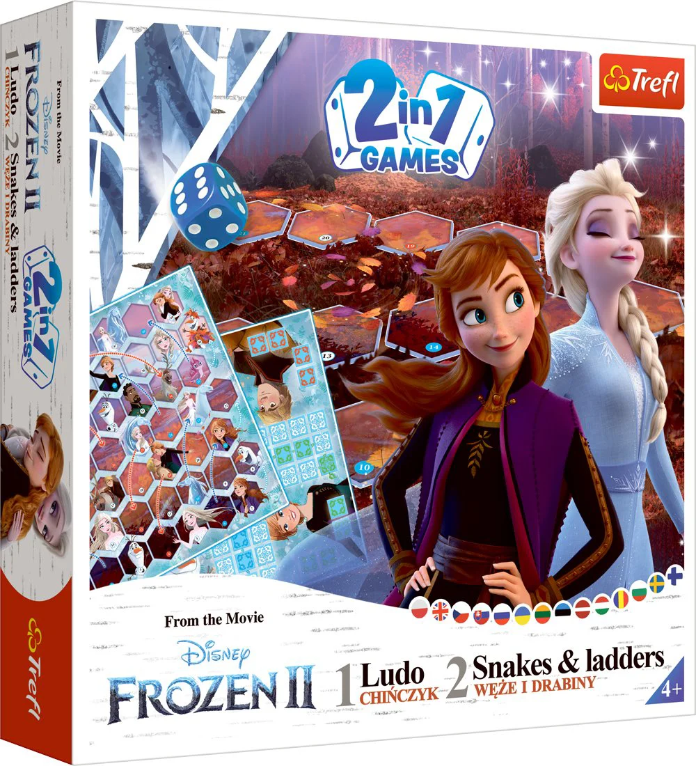 Joc de masa Trefl 2 in 1 Ludo / Snakes and Ladders Frozen 2