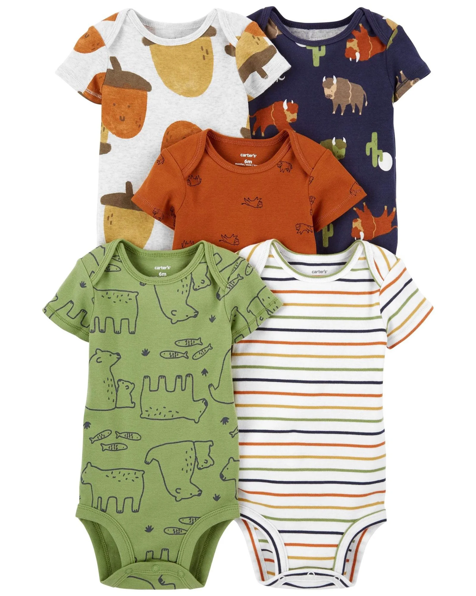 Carter's Set 5 piese body Animale foto