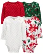 Carter's Set 4 piese Body cu Flori foto