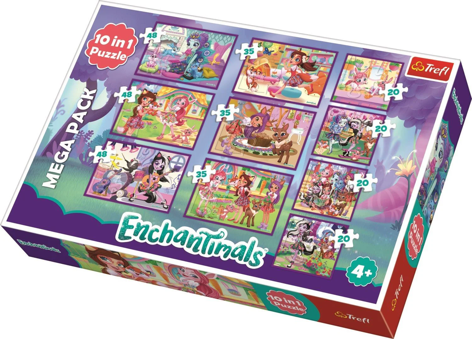 Puzzle Trefl 10 in 1 Aventurile Enchantimals foto