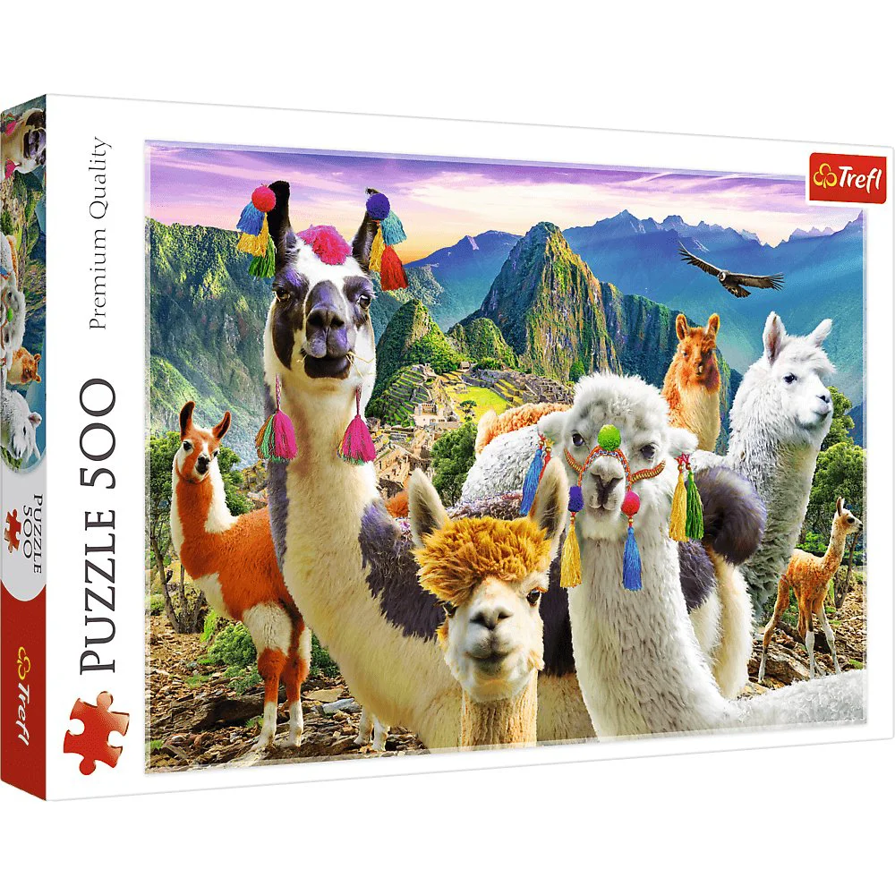 Puzzle Trefl Llamas in the mountains, 500 piese foto