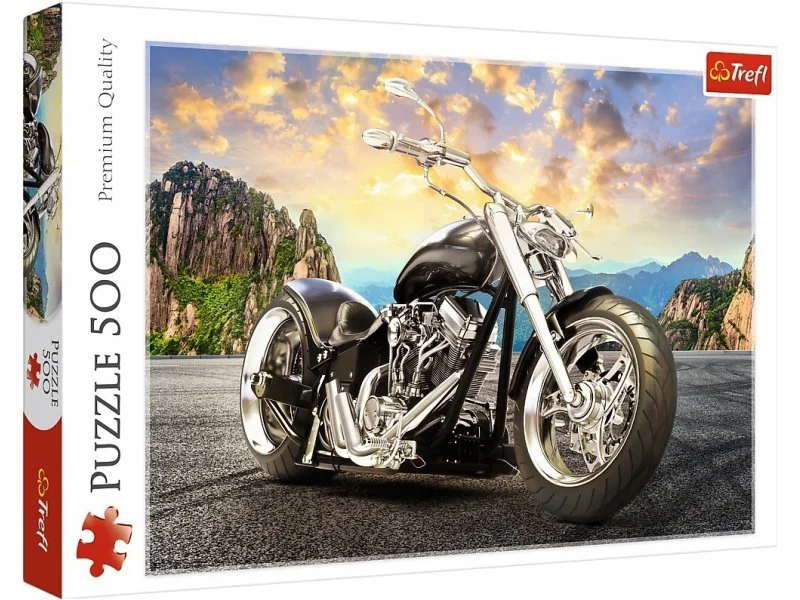 Puzzle Trefl Black motorcykle, 500 piese foto