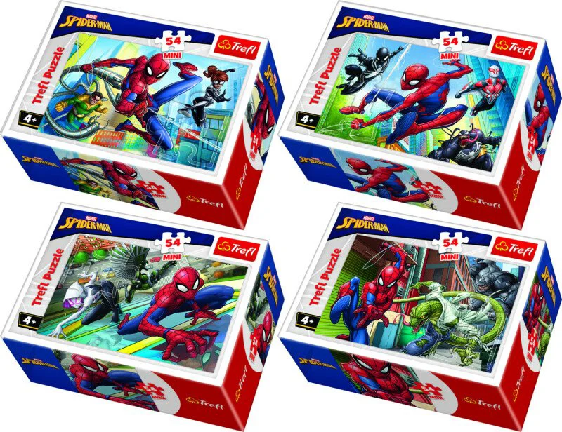 Mini puzzle Trefl Time for Spider-Man, 54 piese