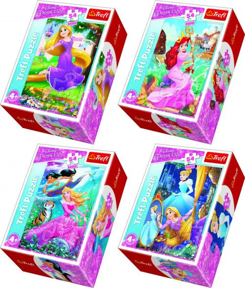 Mini puzzle Trefl Princess World adventures, 54 piese foto