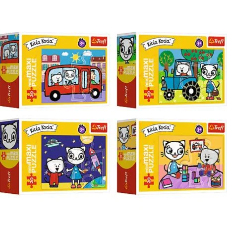 Puzzle Trefl MiniMaxi - In the world of Kittykit / Media Rodzina Kicia Kocia, 20 piese foto