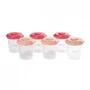 Set 6 recipiente Beaba 2x60ml, 4x120ml, Roz