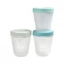 Set 3 recipiente din silicon Beaba Jungle, 200 ml
