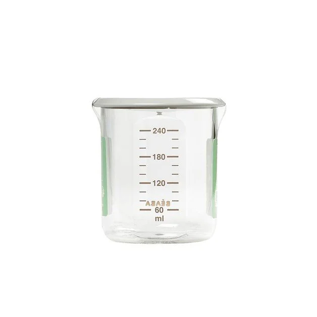 Recipient ermetic din tritan Beaba Gri, 240 ml