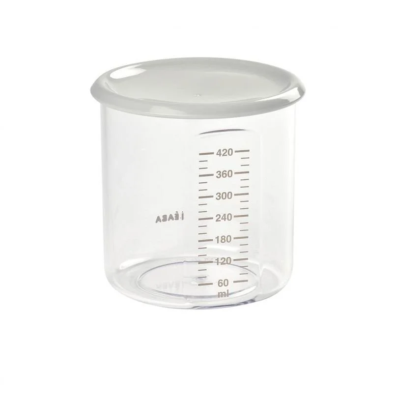 Recipient ermetic din tritan Beaba Gri, 420 ml