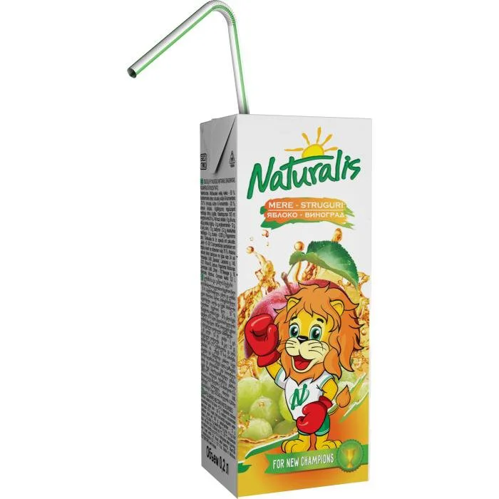 image for Suc de mere si struguri Naturalis, 200 ml foto