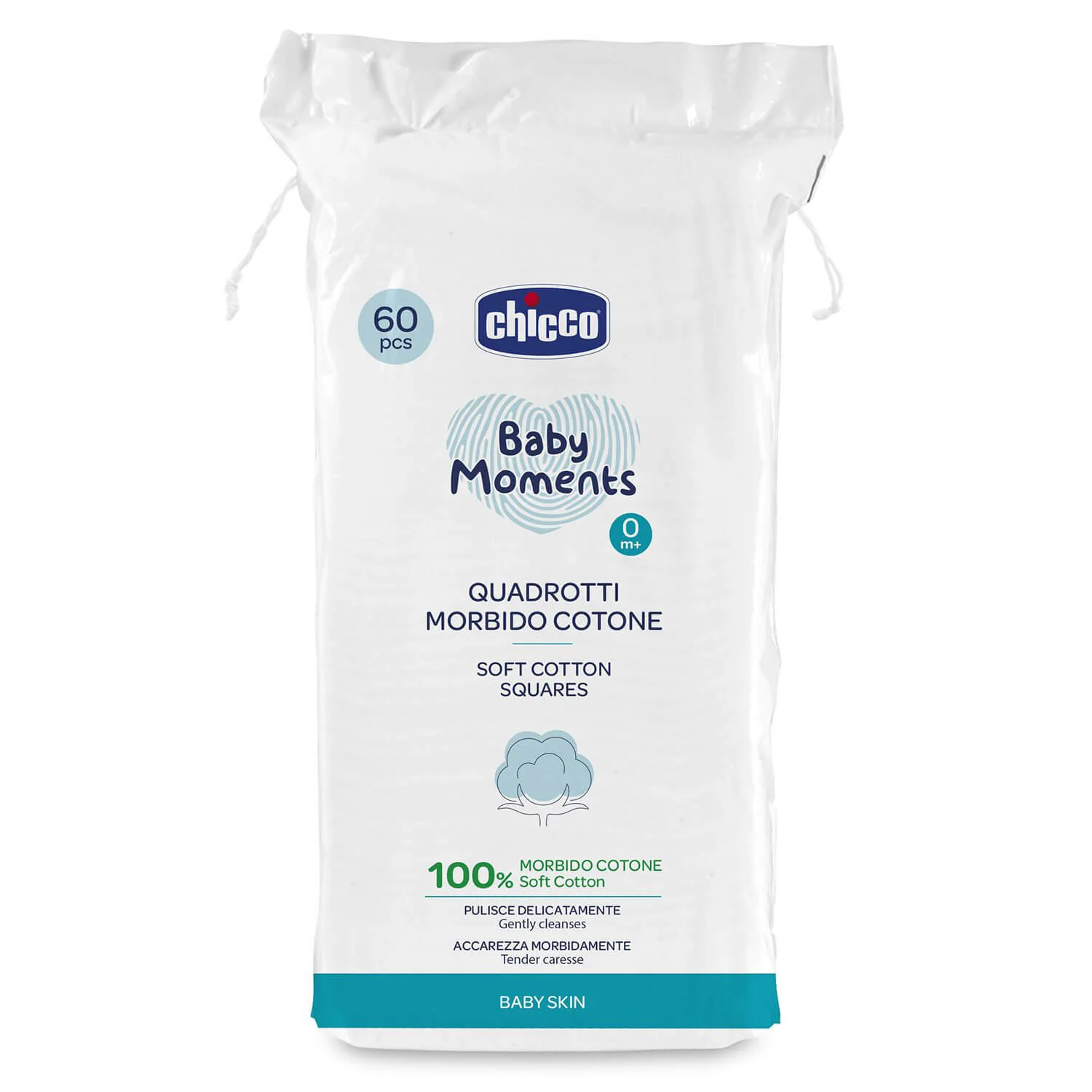 image for Ватные диски Chicco Baby Moments хлопковые, 60 шт. foto