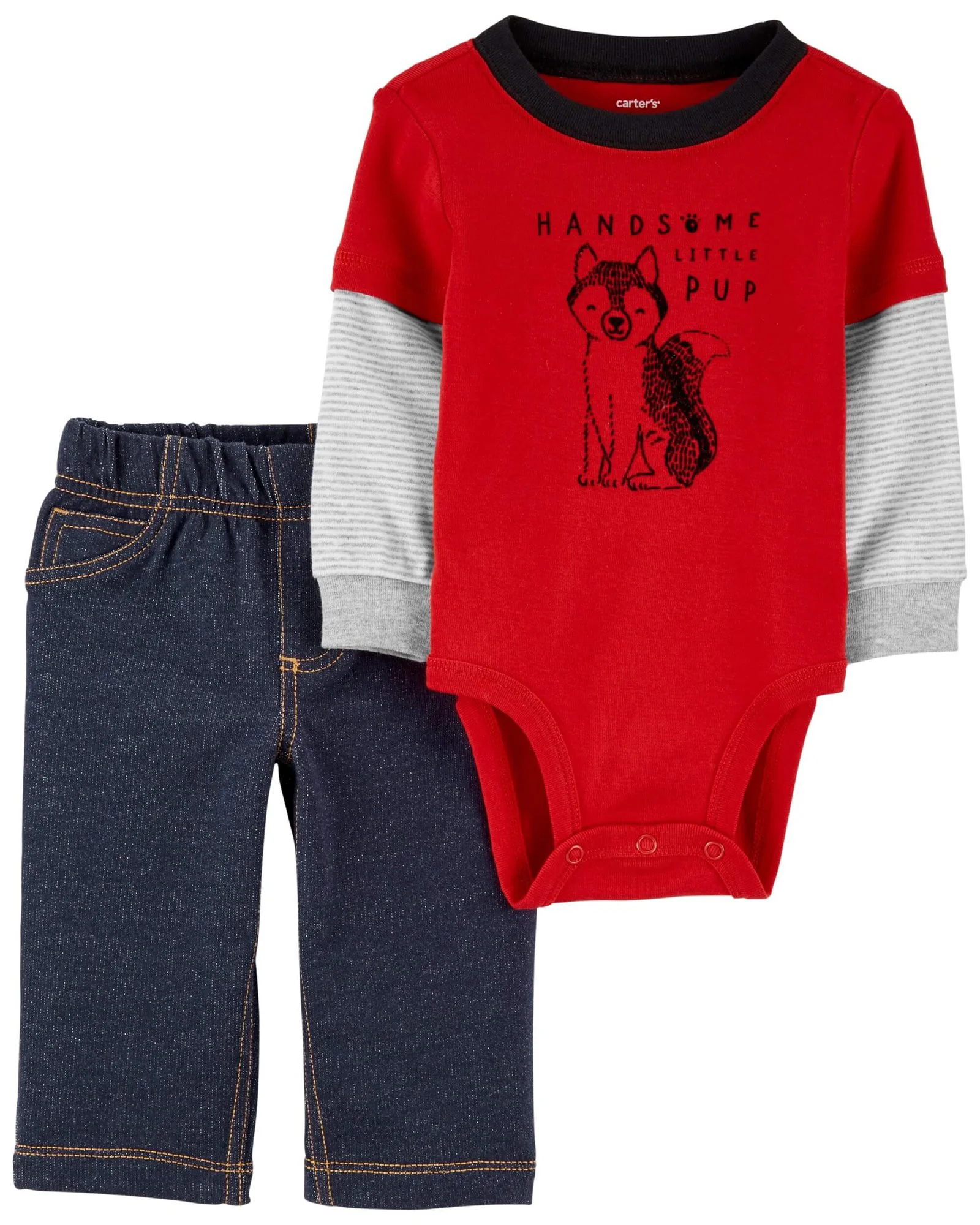 Carter's Set 2 piese Body si pantaloni Husky foto
